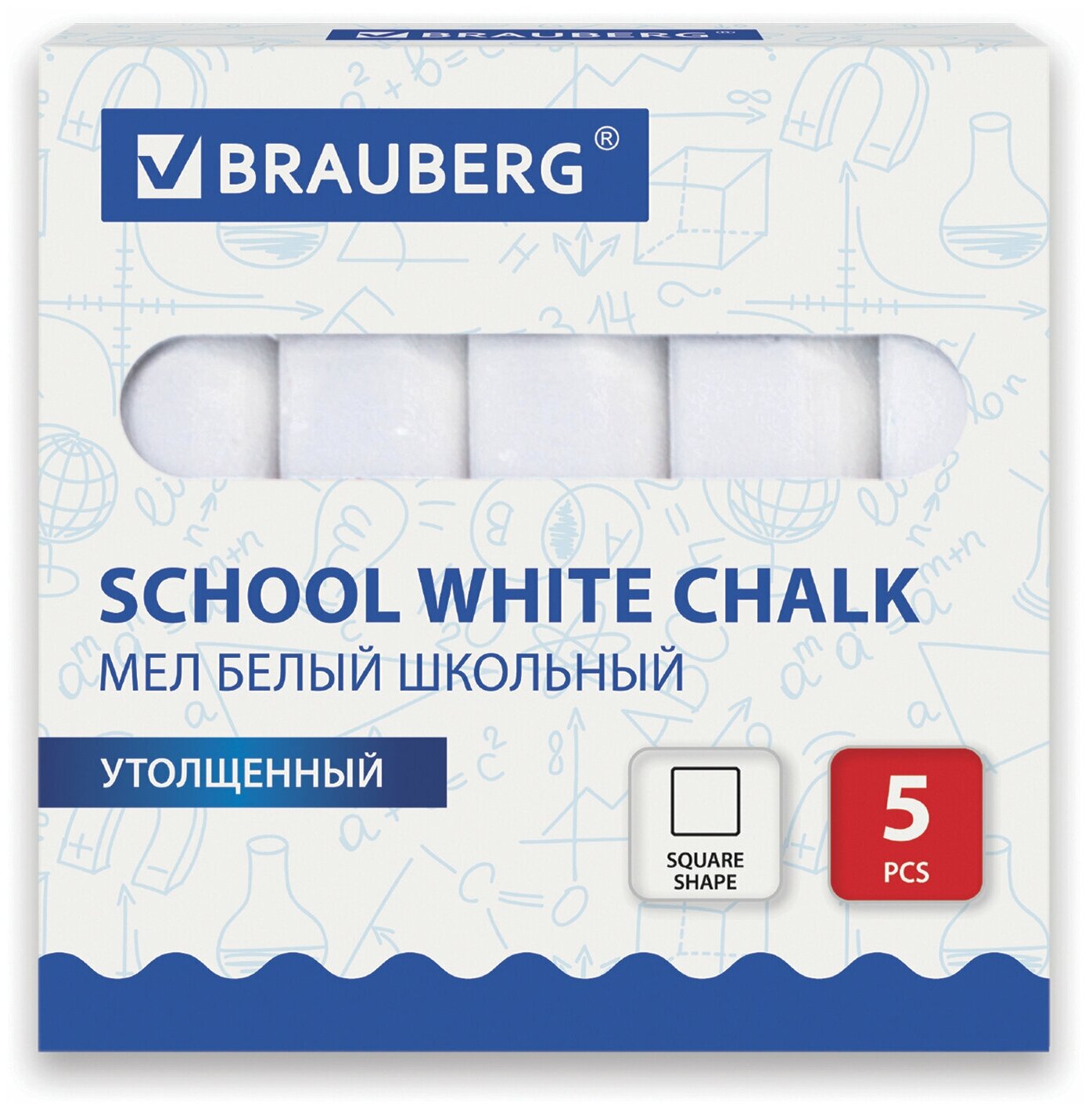 Мел BRAUBERG 227444, комплект 40 шт.