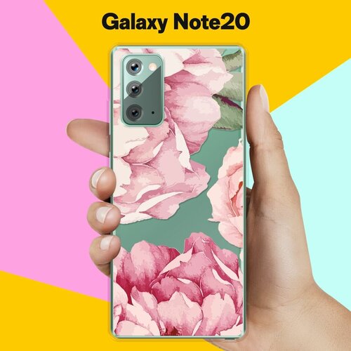 Силиконовый чехол Пионы на Samsung Galaxy Note 20 силиконовый чехол на samsung galaxy note 9 самсунг галакси нот 9 пионы сиреневые