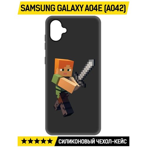 Чехол-накладка Krutoff Soft Case Minecraft-Алекс для Samsung Galaxy A04e (A042) черный