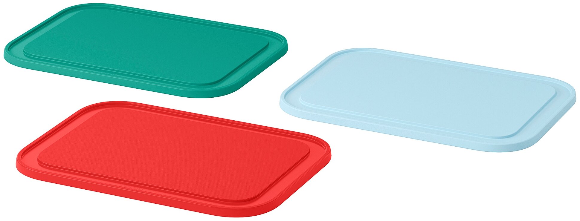 Набор разделочных досок ИКЕА ИКЕА/365+, 22х16 см, 3 шт., зеленый/красный/голубой