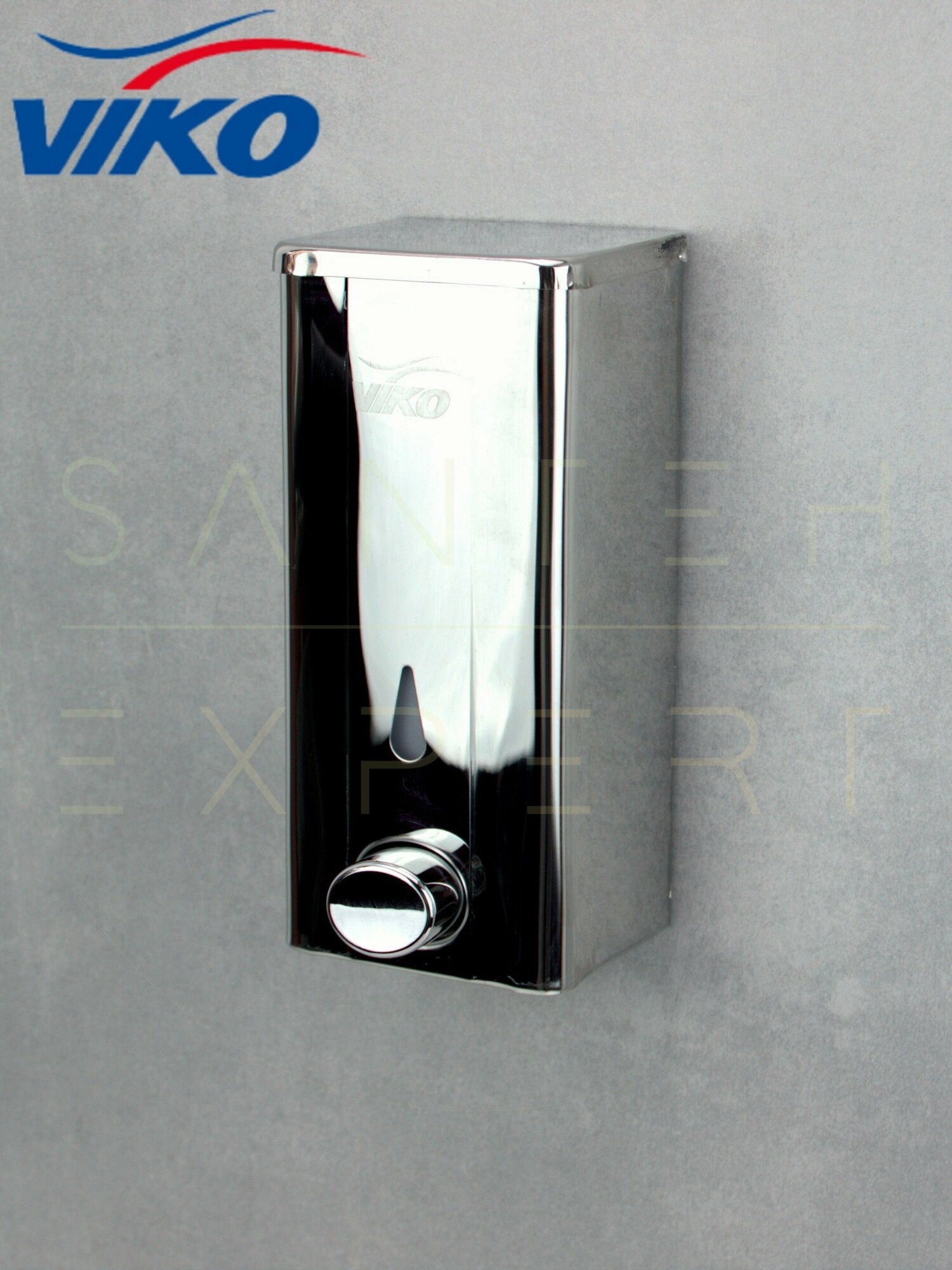 фото Дозатор для жидкого мыла настенный 0,7 л VIKO V-815 хром нержавейка