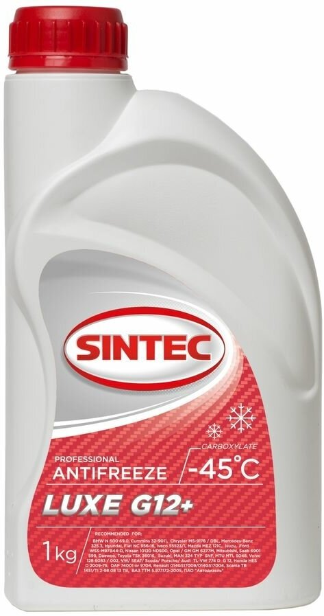 SINTEC 990559 Антифриз Sintec Luxe G12+ red -45 1кг 990559