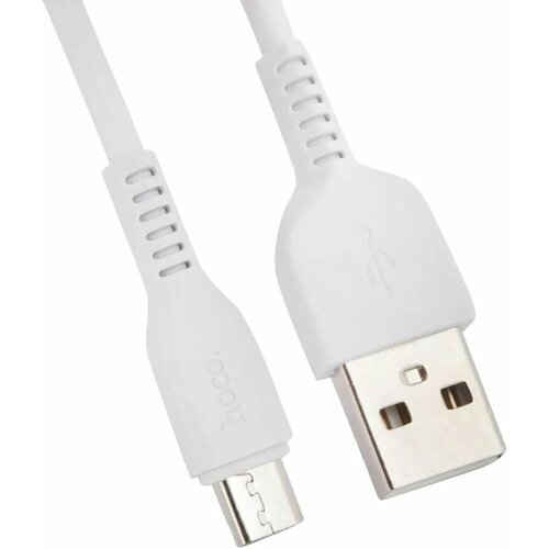 USB кабель HOCO X13 Easy MicroUSB, 2.4А, 1м, TPE (белый)