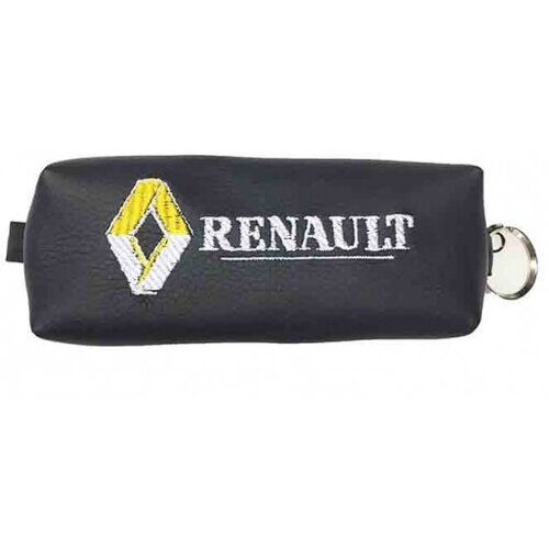 Ключница матовая фактура, Renault, черный