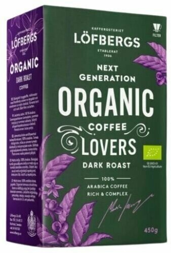 Кофе молотый Lofbergs Organic Dark, 450 гр.