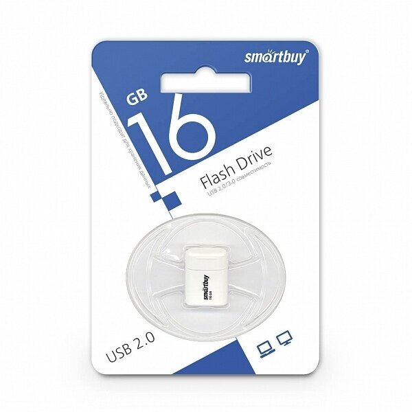 Память Flash USB 16 Gb Smart Buy LARA White