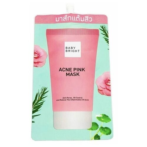 BABY BRIGHT Розовая маска от акне с чайным деревом и центеллой Acne Pink Mask 6 g