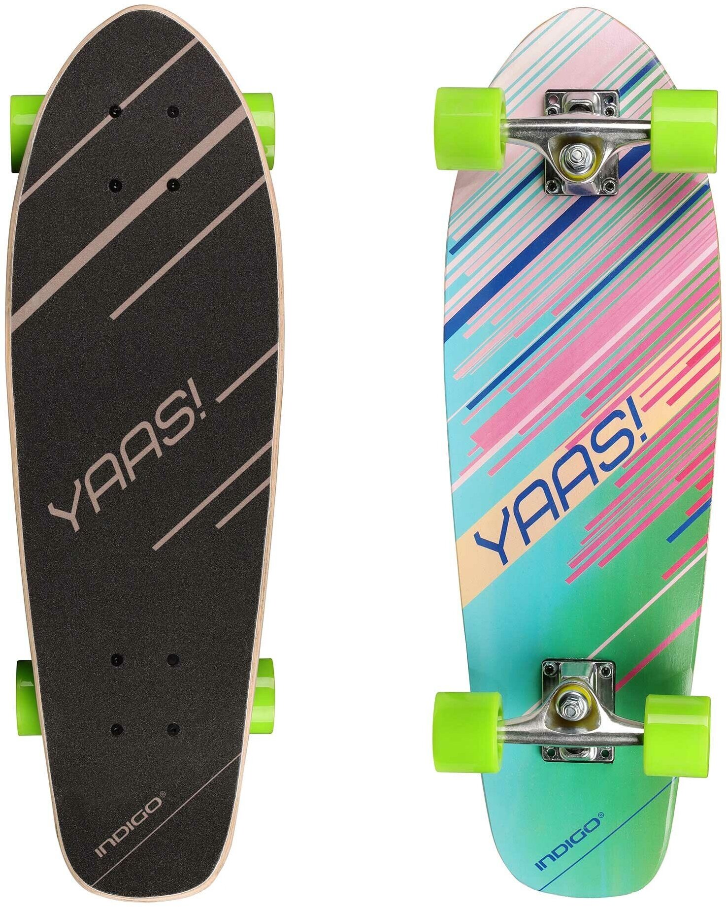 Скейтборд YAAS деревянный трюковый 62.2х18.5см