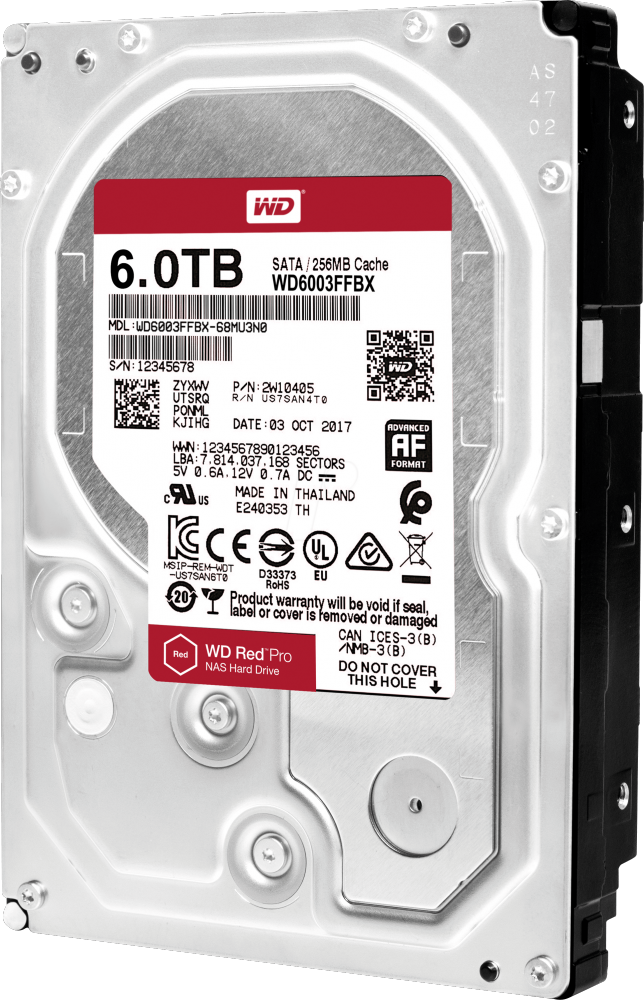 Жесткий диск 6Tb SATA-III Western Digital Red Pro (WD6003FFBX)