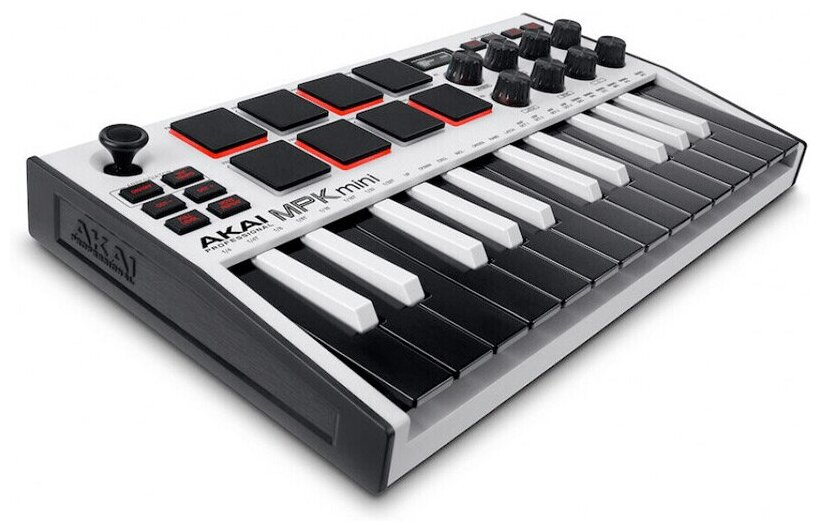 MIDI-клавиатура AKAI MPK Mini MK3, белая