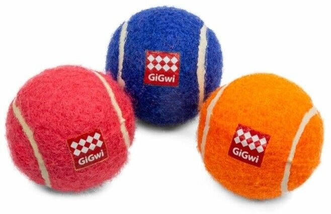 Игрушка для собак Три мяча с пищалкой маленькие 4,8см, серия Catch& Fetch GiGwi 9186086 . - фотография № 6