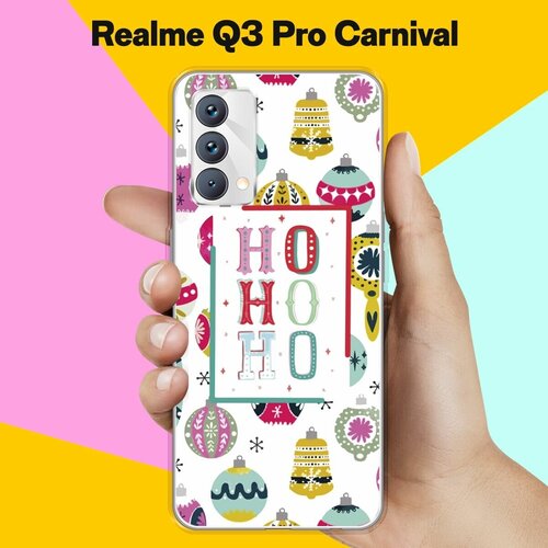 Силиконовый чехол на realme Q3 Pro Carnival Edition Ho-Ho / для Реалми Ку 3 Про Карнивал силиконовый чехол на realme q3 pro carnival edition ho ho ho для реалми ку 3 про карнивал