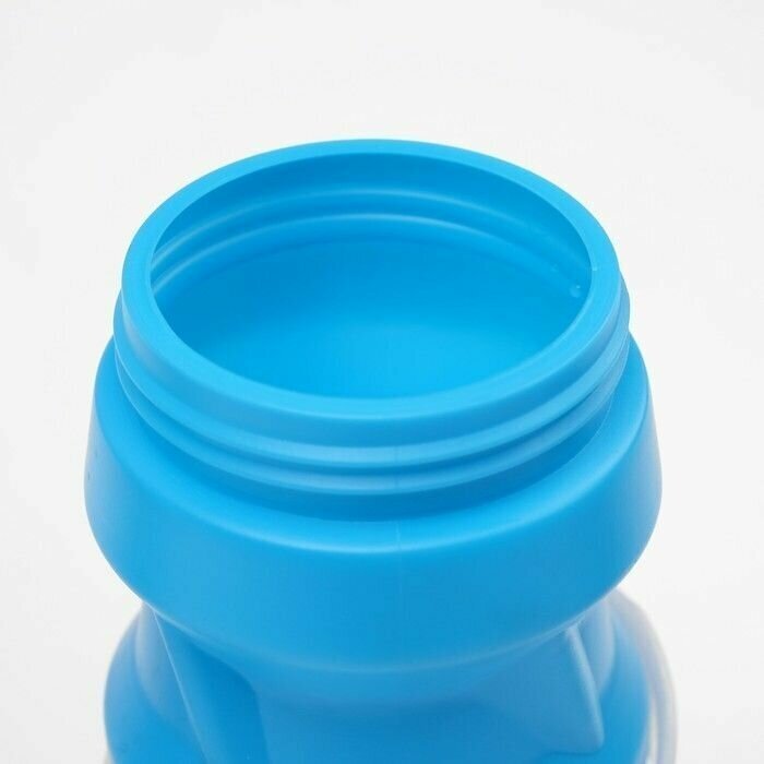 Бутылка для воды велосипедная 650 мл, с креплением, синяя - фотография № 3
