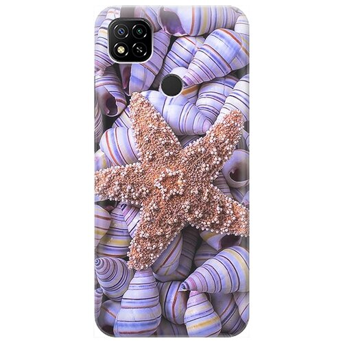фото Re:pa чехол - накладка artcolor для xiaomi redmi 9c с принтом "сиреневые ракушки"