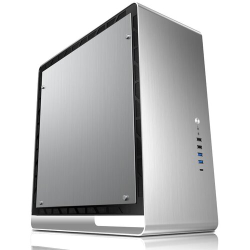 Корпус JONSBO UMX6-A Silver без БП, mini-ITX, micro-ATX, ATX, серебристый корпус jonsbo u6 silver без бп боковые панели из закаленного стекла mini itx micro atx atx серебристый