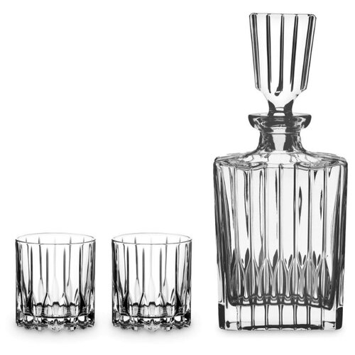 фото Хрустальный набор декантер и 2 стакана для крепких напитков, riedel 5460/52