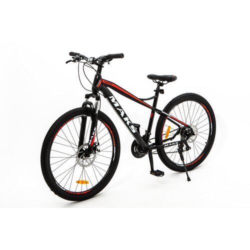 фото Велосипед горный взрослый 27.5" maks legend md новый дизайн (21-ск.) (рама 19) красный на рост 175-180см (требует финальной сборки)