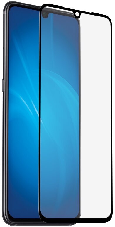 DF Закаленное стекло с цветной рамкой (fullscreen+fullglue) для Xiaomi Mi 9 SE (black)