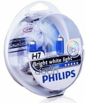 Комплект Ламп 12V H7 Cristal Vision + 2X W5w Philips арт. 12972CVSM