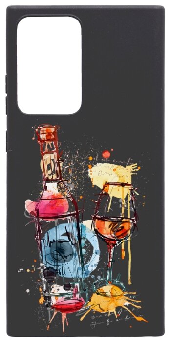 Ультратонкая защитная накладка Gleam 3D для Galaxy Note 20 Ultra с принтом "Акварельное вино"