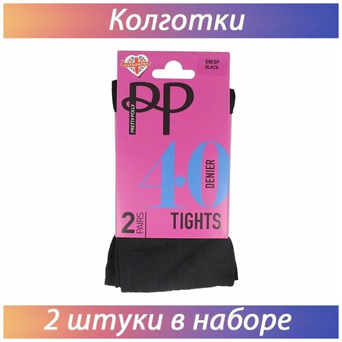 Колготки Pretty Polly, 40 den, 2 шт., размер S, черный