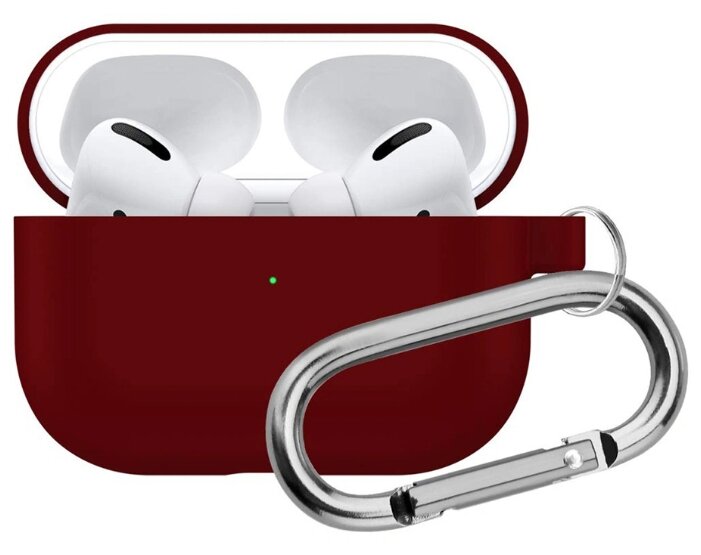 Чехол для Apple AirPods Pro силиконовый InnoZone Hang Case - Бордовый (APP-20C-MK-11)