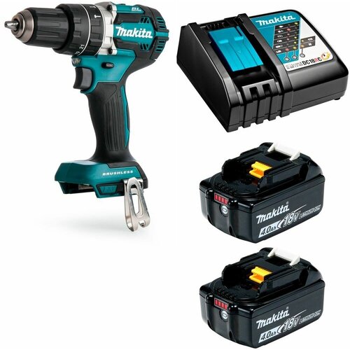 Ударная дрель-шуруповерт аккумуляторная 54Нм 18В LXT Li-Ion 2x4Ач зу Makita DHP484RME 2962000₽