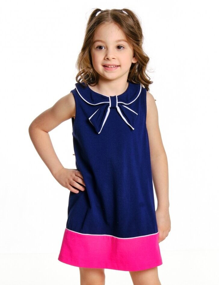 Платье для девочек Mini Maxi модель 3357 цвет синий/малиновый размер 104