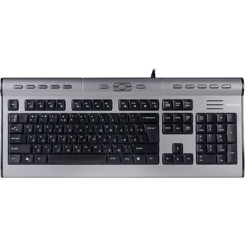 Клавиатура A4Tech KLS-7MUU серебристыйчерный USB slim Multimedia 4862₽