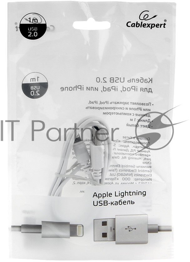 Кабель Lightning 1м Cablexpert круглый черный CC-USB-AP2MBP - фото №7