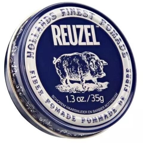 Reuzel Паста для волос подвижной фиксации на водной основе (темно-синяя банка) Fiber Pomade 35 гр