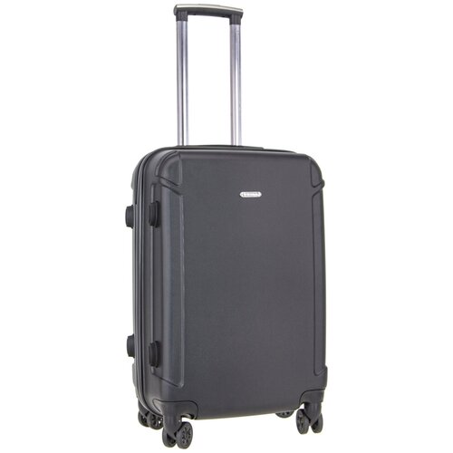 Чемодан Rion+ 446BLK, 65 л, размер M, черный чемодан 65 л размер m черный