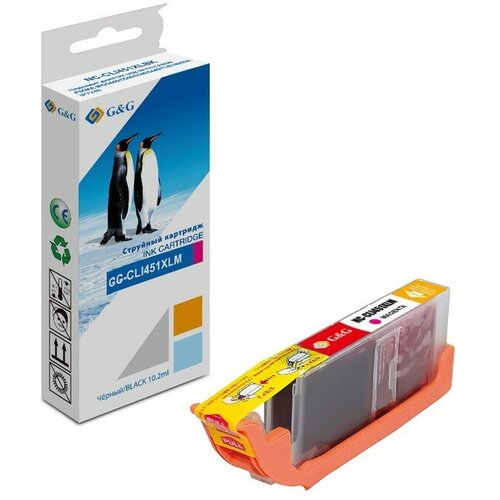 Картридж G&G GG-CLI-451XLM пупрурный для Canon iP7240/‎MG5440/‎6340 CLI-451M XL Magenta (6474B001)