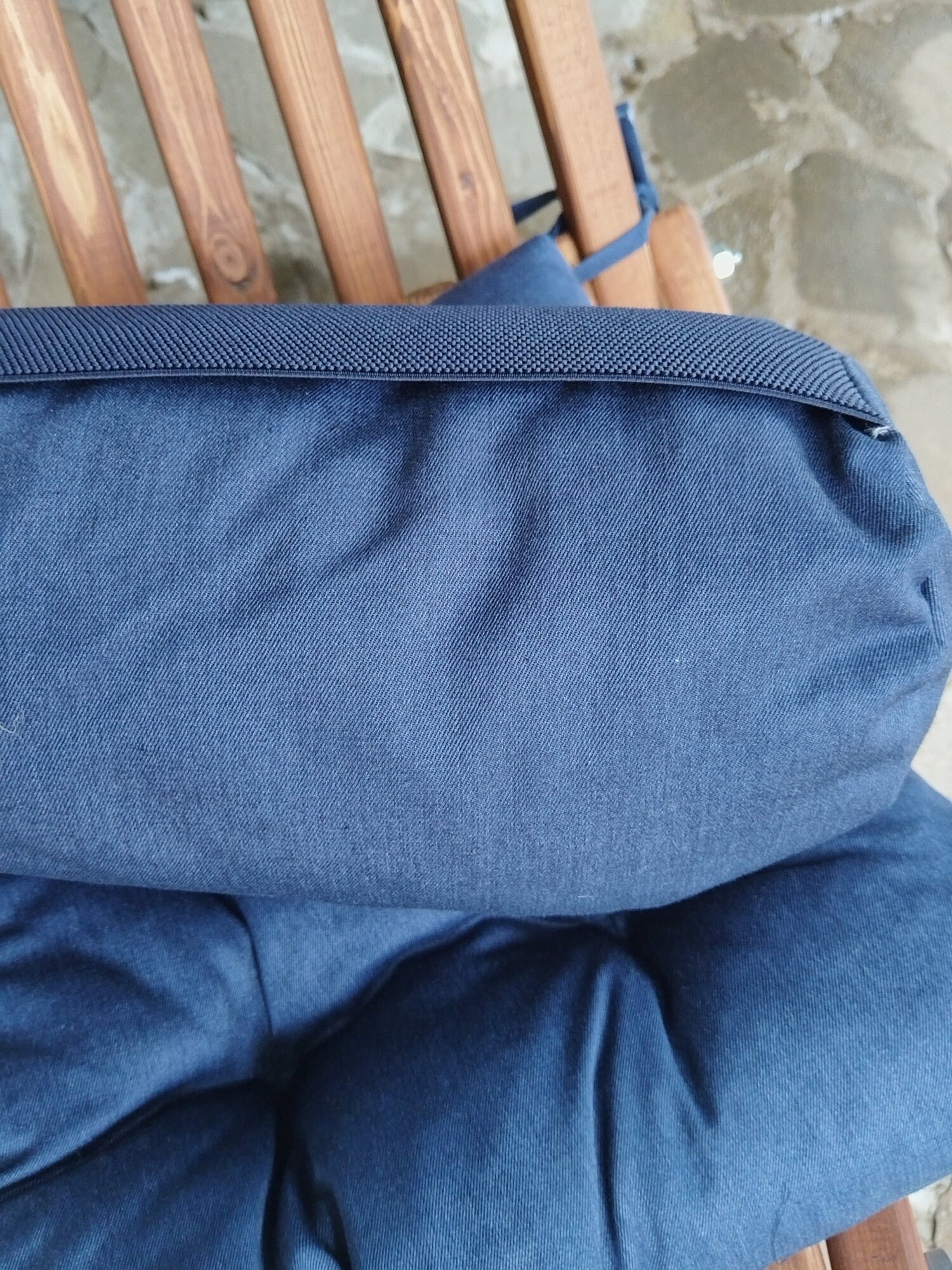 Подушка подголовник для шезлонга, цвет джинс - фотография № 4