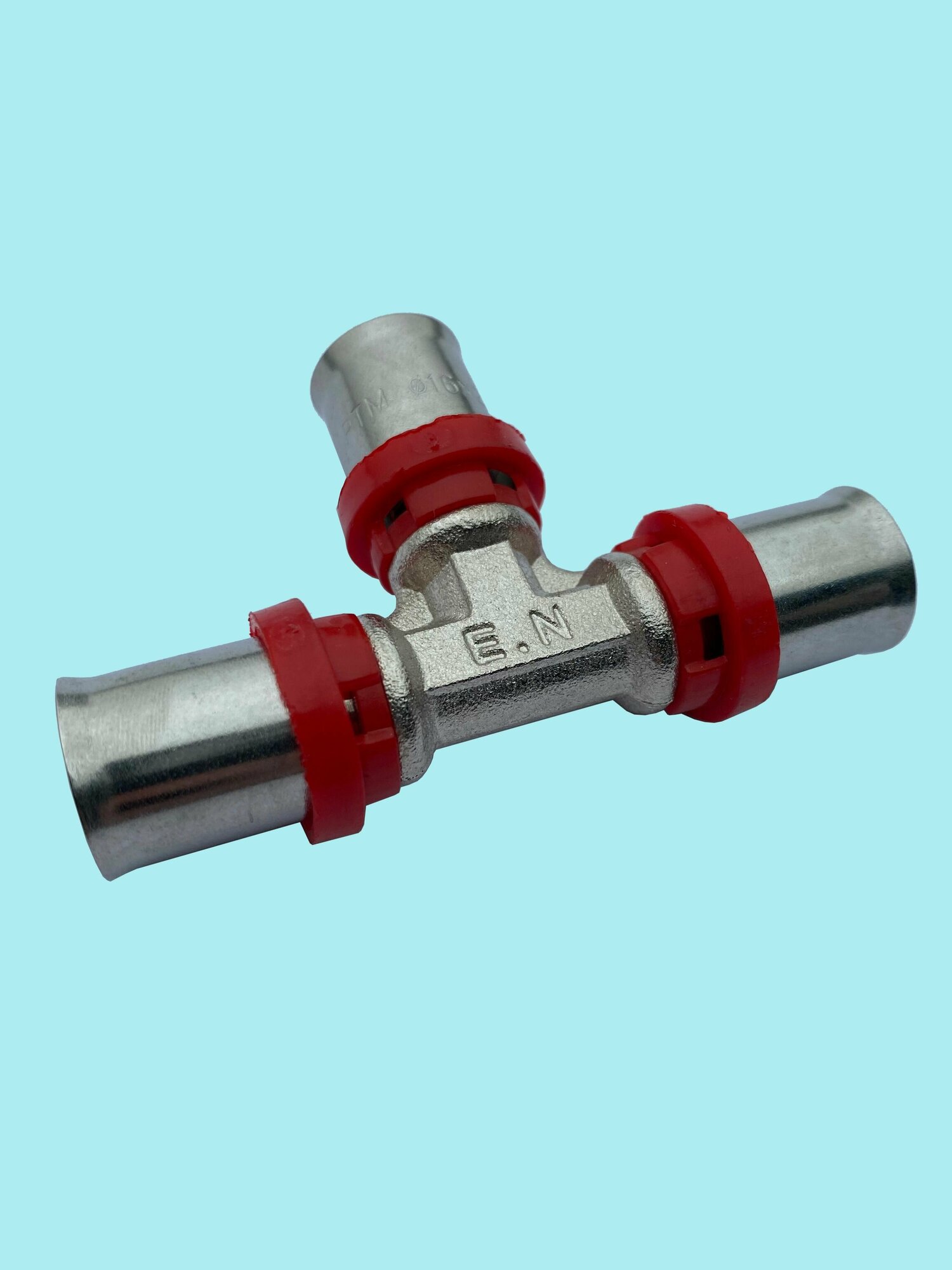 фото РТМ фитинг пресс тройник 16х16х16, 1 шт. в упаковке