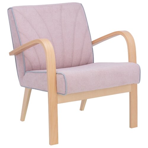 фото Кресло для отдыха шелл, натуральное дерево, ткань soro 61, кант fancy 85 leset