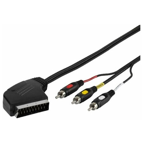 Кабель Vivanco SCART 3xRCA, 2.0м (47017) кабель cablexpert scart 3xrca ccv 519 001 1 8 м черный