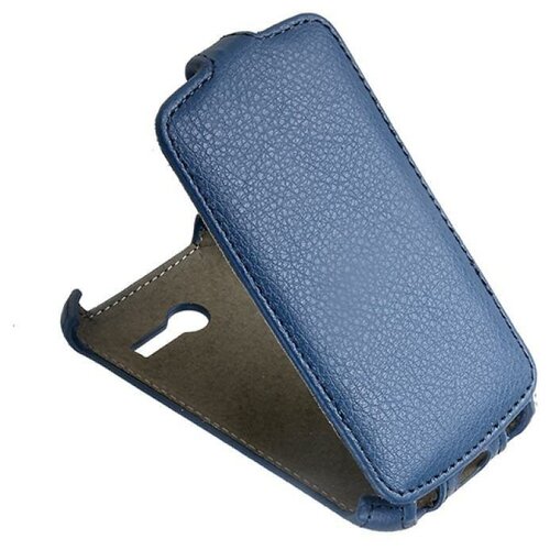 Чехол для Samsung SM-G110H (Galaxy Pocket 2) флип кожзам №1 <синий>