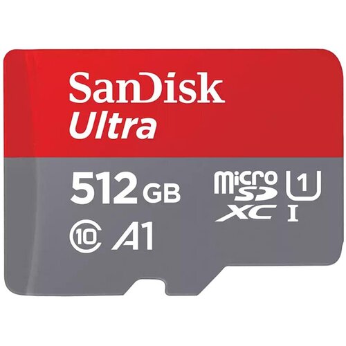 Карта памяти microSDXC 512Gb SanDisk Ultra UHS-I A1 SDSQUAC-512G-GN6MN карта памяти 512gb sandisk micro secure digital xc class 10 ultra uhs i a1 sdsquac 512g gn6mn