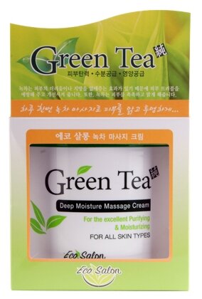 White Cospharm Крем для тела Eco Salon Green Tea Deep Moisture Massage cream, 450 мл