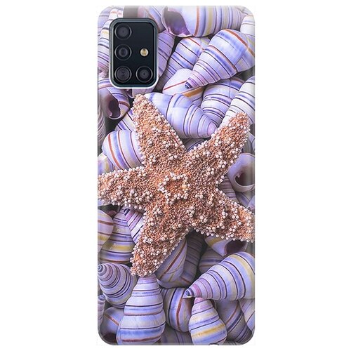 фото Re:pa чехол - накладка artcolor для samsung galaxy a51 с принтом "сиреневые ракушки"