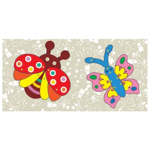 Color kit/ Фигуры для кукольного театра / Забавные фигурки Божья коровка и бабочка 33х24 / SX-DH 521