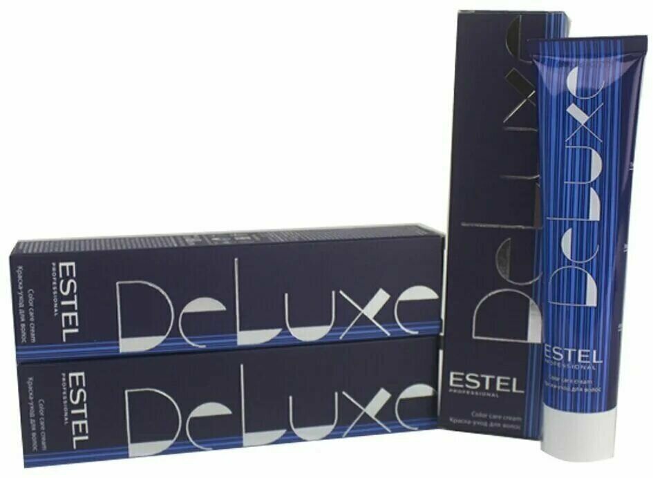 ESTEL De Luxe стойкая краска-уход для волос, 5/74 светлый шатен коричнево-медный, 60 мл - фотография № 11