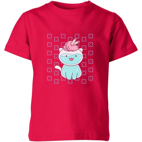 Футболка Us Basic, размер 14, розовый детская футболка вкусный котик 104 синий