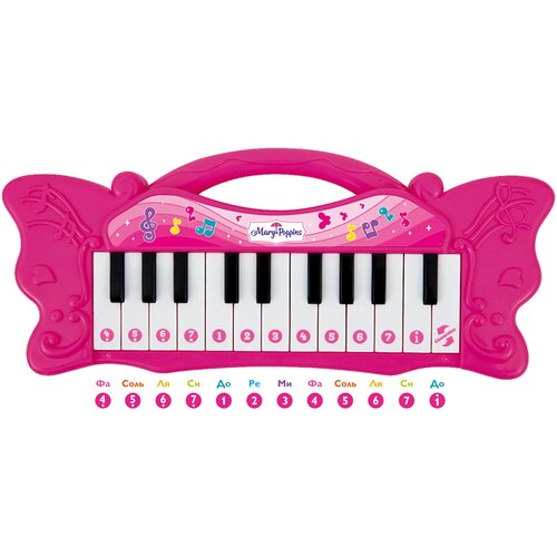 Синтезатор детский Mary Poppins Пианино музыкальное розовый синтезатор электронный волшебный рояль с микрофоном mary poppins 453345