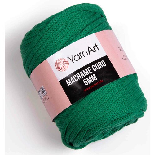 Пряжа YarnArt Macrame cord 5mm изумруд (759), 60%хлопок/40%полиэстер/вискоза, 85м, 500г, 5шт