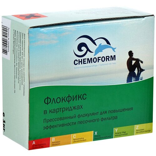 Прессованный флокулянт Chemoform Флокфикс в картриджах 8x125g 1kg 0908001