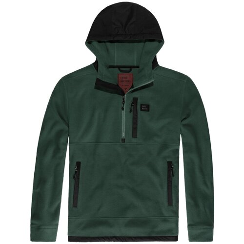 Худи Vintage Industries, силуэт прямой, удлиненное, размер 48, зеленый