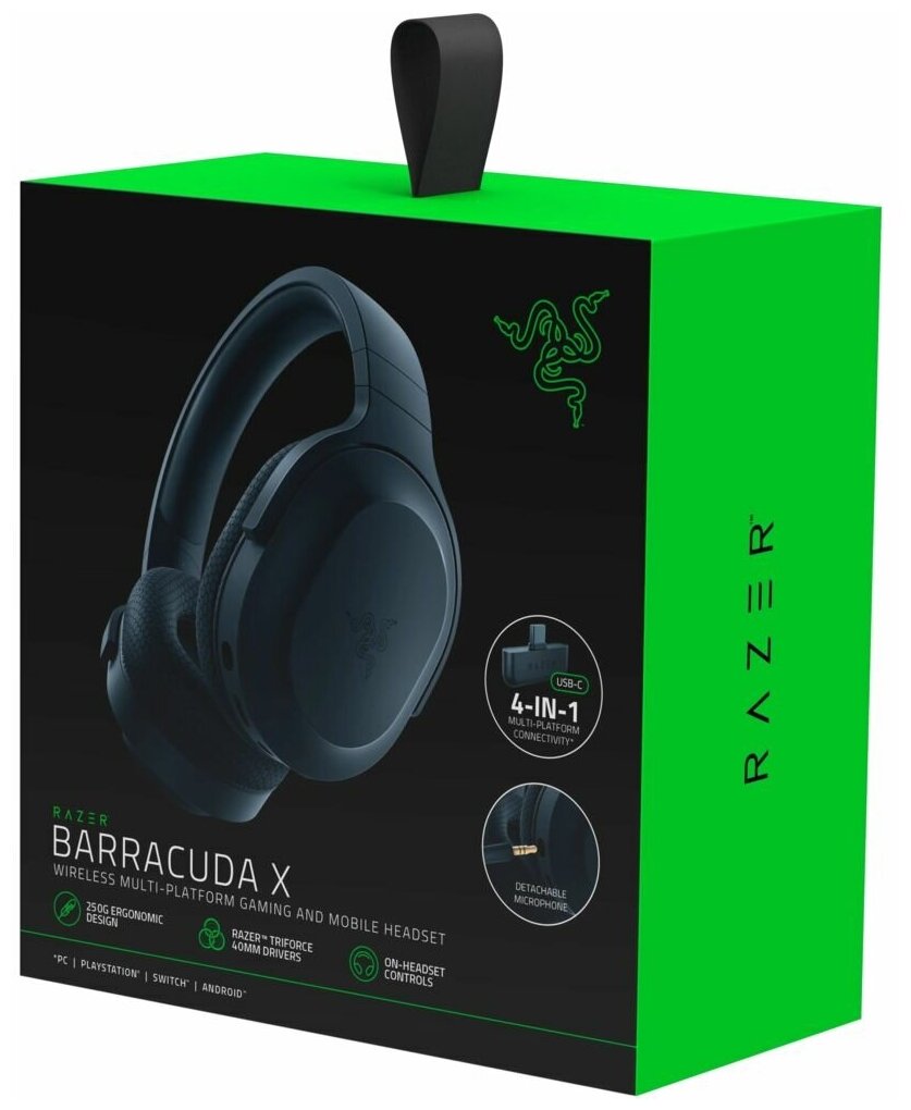 Гарнитура беспроводная Razer RZ04-03790100-R3M1 7.1 Virtual, для Nintendo Switch, PS5, Xbox Series X|S, охватывающие, 20 Гц - 20000 Гц, 32Ω, - фото №18