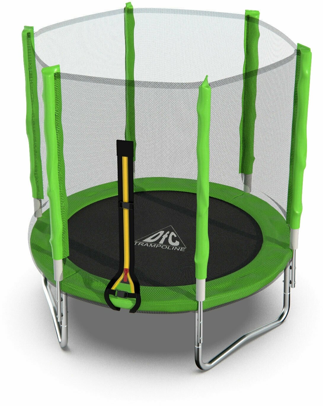 Каркасный батут DFC Trampoline Fitness 5FT-TR-LG/5FT-TR-B с сеткой 152х152х200 см , светло-зеленый - фотография № 9